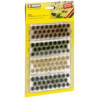 NOCH 07006 G SPUR 0 H0 H0e H0m TT N Z Grasbüschel XL gedeckte Farben, 104 Stück, 9 mm von NOCH