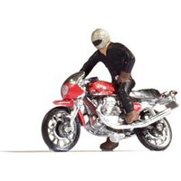 NOCH 15913 H0 Moto Guzzi 850 Le Mans - Classic Bike mit Figur von NOCH