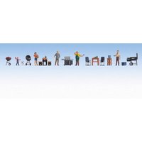 NOCH 16200 H0 Figuren-Themenwelt „Grill-Party“ von NOCH