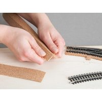 NOCH 50490 N Kork-Gleisbettung, 2 mm hoch 6 Stück, je 2,8 x 50 cm (Gesamtlänge 3 m) von NOCH