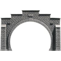 NOCH 58042 PROFI plus H0 Tunnel-Portal 2gleisig Hartschaum-Fertigmodell, Unbemalt von NOCH