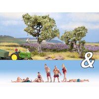 NOCH 94001 H0 Ausschmückungs-Set "Badende & Olivenbäume" von NOCH