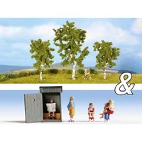 NOCH 94002 H0 Ausschmückungs-Set "Klogeschichten & Birken" von NOCH