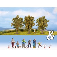 NOCH 94006 H0 Ausschmückungs-Set "Landwirte & Apfelbäume" von NOCH