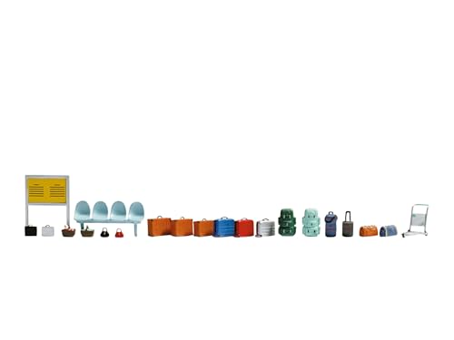 NOCH Bahnhofs-Zubehör, realistische Modellbahn Ausschmückung für H0, Figuren Mini-Deko Set NOCH Bahnhofs-Zubehör, realistische Modellbahn Ausschmückung für H0, Figuren Mini-Deko Set von NOCH
