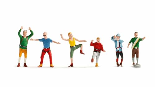 NOCH Bergsteiger, handbemalte Figuren, Modellbau Set 1:120 ideal für Felsen und Berglandschaften, TT Spur von NOCH