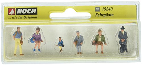 NOCH Fahrgäste, handbemalte Modellfiguren, 6-teilige Set für Spur H0, ideal für Dioramas und Modellbahn-Bahnhöfe NOCH Fahrgäste, handbemalte Modellfiguren, 6-teilige Set für Spur H0, ideal für Dioramas und Modellbahn-Bahnhöfe von NOCH