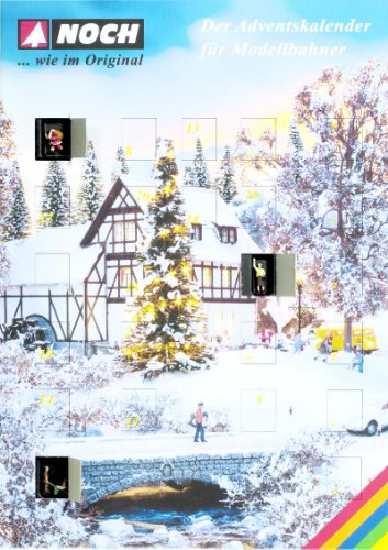 NOCH Figuren-Adventskalender mit 28 Figuren, handkoloriert, für die Spurweite N, ideal zum Verschenken oder als Sammlerstück von NOCH