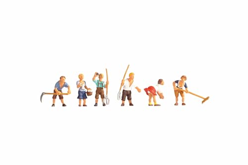 NOCH Figuren-Set „Bergbauern“, ländliche Szene, Handkoloriert für Modelllandschaft H0 kreativ und detailreich von NOCH