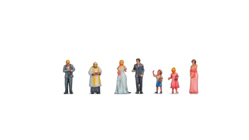 NOCH Figuren-Set „Hochzeit“, stehende Figuren, Modellbau 1:160 aus Kunststoff für Spur N perfekt für Dioramen von NOCH