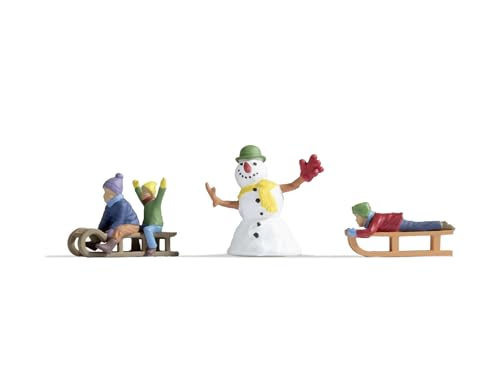 NOCH Figuren-Set „Kinder im Schnee“, winterliche Dekofiguren, Handkoloriert für Spurweite 0, perfekt für Modellbau und Basteln NOCH Figuren-Set „Kinder im Schnee“, winterliche Dekofiguren, Handkoloriert für Spurweite 0, perfekt für Modellbau und Basteln von NOCH