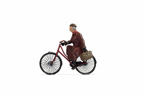 NOCH Figuren-Set „Radfahrerin“, Figur im Maßstab 0 für kreative Gestaltung und Modellbau von NOCH