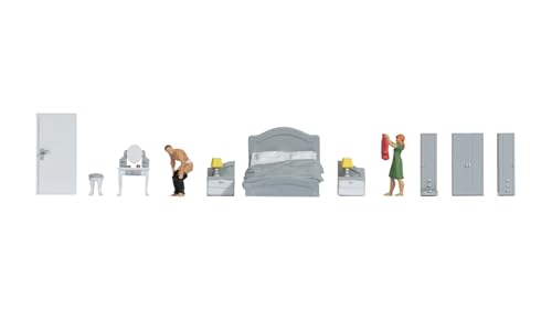 NOCH Figuren-Themenwelt „Schlafzimmer“, mit detaillierten Miniaturfiguren für H0 Spurweite, ideal für Modellbahn und Dioramen NOCH Figuren-Themenwelt „Schlafzimmer“, mit detaillierten Miniaturfiguren für H0 Spurweite, ideal für Modellbahn und Dioramen von NOCH