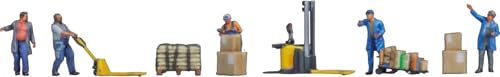NOCH Lagerarbeiter, Figuren Set, 3D Farbe für Spurweite N, perfekt für Dioramen und Modelleisenbahn NOCH Lagerarbeiter, Figuren Set, 3D Farbe für Spurweite N, perfekt für Dioramen und Modelleisenbahn von NOCH