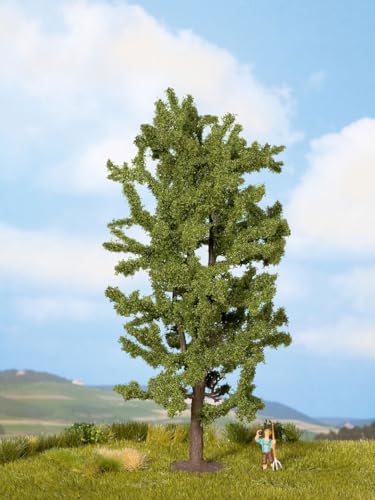 NOCH Modell-Linde, mit grüner Beflockung, 18,5 cm hoch für die Spurweiten H0, TT, N perfekt auch zum kreativen Basteln und Diorama von NOCH