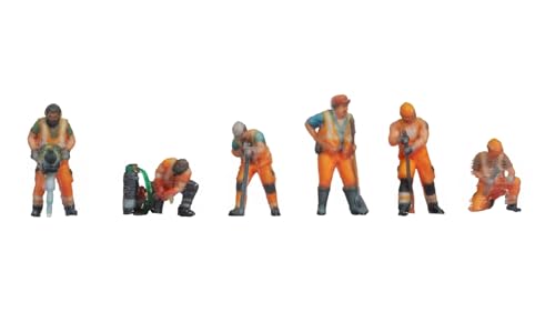 NOCH N Figuren Gleisbautrupp, 3D-Master Figuren für die Modellbahn, Männer in Bauarbeiterkleidung, ideal für Spur N NOCH N Figuren Gleisbautrupp, 3D-Master Figuren für die Modellbahn, Männer in Bauarbeiterkleidung, ideal für Spur N von NOCH