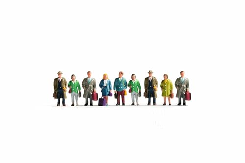 NOCH N Figuren Reisende Figuren-Set, handkolorierte Modellfiguren, ideal für Spur N Bahnhofszenen NOCH N Figuren Reisende Figuren-Set, handkolorierte Modellfiguren, ideal für Spur N Bahnhofszenen von NOCH