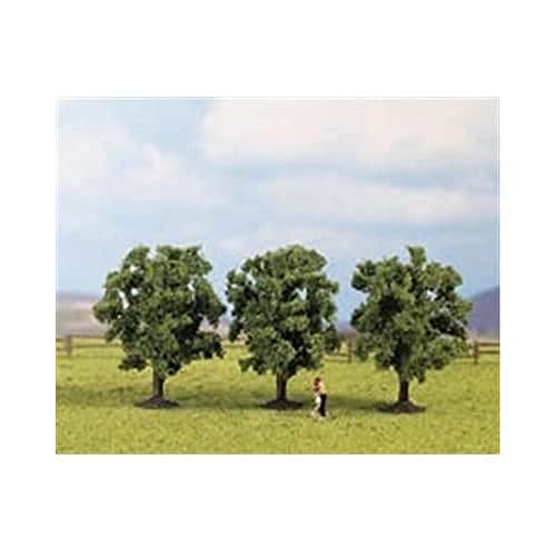 NOCH Obstbäume, grün Miniaturbäume 3 Stück, 4,5 cm hoch für die Spurweiten N, Z ideal für Modelllandschaften und Bastelprojekte von NOCH