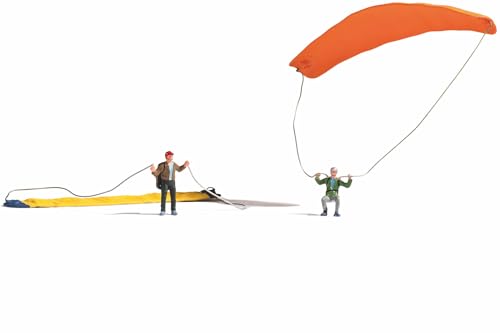 NOCH Paraglider, Kunststoff Spielfiguren, Maßstab 1:87 für die Spurweite H0, handbemalt für kreative Bastelprojekte von NOCH