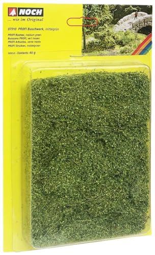 NOCH Profi Buschwerk dunkelgrün, für Modellbau und DIY Projekte, realistische Vegetation, ideal für Spurweiten H0, TT, N, Z NOCH Profi Buschwerk dunkelgrün, für Modellbau und DIY Projekte, realistische Vegetation, ideal für Spurweiten H0, TT, N, Z von NOCH