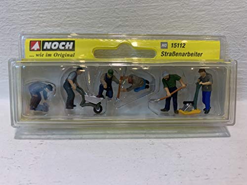 NOCH Straßenarbeiter, H0 Figuren für detailgetreuen Modellbau, perfekt für Baustellen Szenen und Dioramen von NOCH