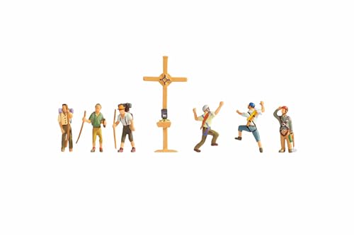 NOCH TT Figuren Bergwanderer mit Gipfelkreuz, handkolorierte Figuren für Modellbau Spur TT, ideal für Diorama und Landschaftsgestaltung NOCH TT Figuren Bergwanderer mit Gipfelkreuz, handkolorierte Figuren für Modellbau Spur TT, ideal für Diorama und Landschaftsgestaltung von NOCH
