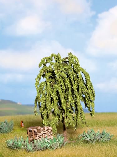 NOCH Trauerweide, Modellbau Baum 11 cm, realistische Details für die Spurweiten H0, TT, N von NOCH