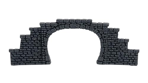 NOCH Tunnel-Portal, 2-gleisig Kunststoff Modellbahn Zubehör, 12 x 4 cm, ideal für Spur Z von NOCH