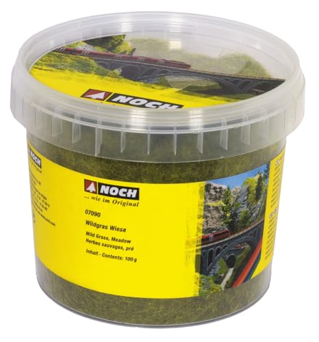 NOCH Wildgras „Wiese“, mit statischem Grass, 6 mm Höhe in 100 g Dose für Modellbau und Dioramen, geeignet für Spurweiten G, H0, TT, N NOCH Wildgras „Wiese“, mit statischem Grass, 6 mm Höhe in 100 g Dose für Modellbau und Dioramen, geeignet für Spurweiten G, H0, TT, N von NOCH