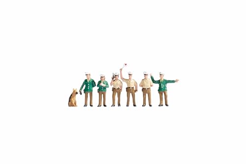 NOCH Polizisten Deutschland, Modellbau Figuren H0, handbemalt für Diorama und Modelleisenbahn von NOCH