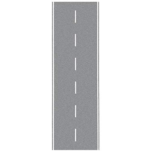 NOCH Landstraße, Selbstklebende Straßen-Folie aus Grautönen, 100 x 6,6 cm ideal für Modellbau Spur H0 von NOCH