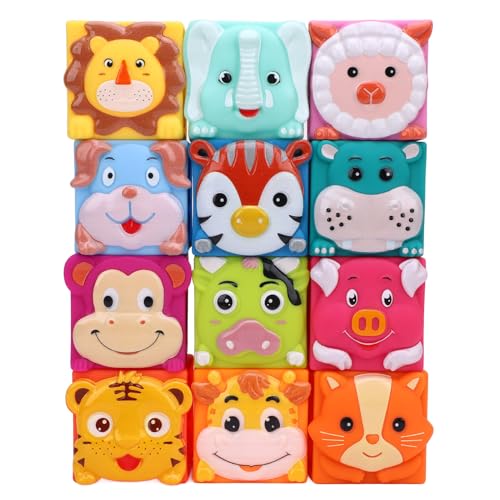 12pcs Baby -Stapelblöcke - Bildungsspielzeug für Bildungsgebäude für Kleinkinder, Softtierblöcke, Early Learning Developmental Toys, Montessori Toys für 1 2 3 Jahre Alte & 12pcs Baby -Stapelblöcke - Bildungsspielzeug für Bildungsgebäude für Kleinkinder, Softtierblöcke, Early Learning Developmental Toys, Montessori Toys für 1 2 3 Jahre Alte & von NOENNULL