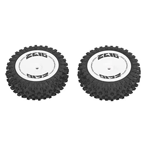 2 Stück Gummi-RC-Autoreifen Hinterräder RC Reifen Set für WLtoys 124007 ferngesteuertes Auto von NOENNULL