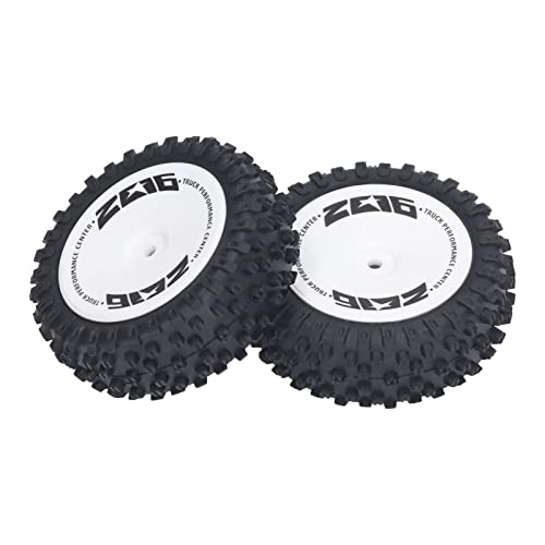 2ST RC Auto Vorderreifen Kunststoff Gummi Vorderrad Reifenwechsel für WLtoys 1/12 Fernbedienung Auto 124007 von NOENNULL