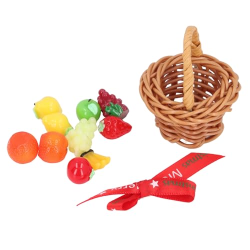 3 Stück Obstkörbe für Puppenhaus Lustige Simulation Innovativer Miniatur-Fruchtkorb Geflochtener Korb mit 30 Obstmodellen Puppenhauszubehör 3 Stück Obstkörbe für Puppenhaus Lustige Simulation Innovativer Miniatur-Fruchtkorb Geflochtener Korb mit 30 Obstmodellen Puppenhauszubehör von NOENNULL