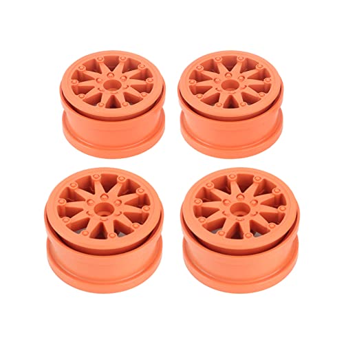 4 Satz von 2.2 Zoll Radfelge Nylon RC Rad Felge für Axial SCX10 Wraith RR10 1/10 RC Autos (Orange) von NOENNULL