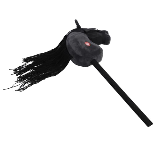 70 Cm Plüsch -Pferdestiftspielzeug mit Soft Weich, Bequeme Fahrt auf Pony mit Realistischem Anmessen, für Kleinkinder & Kinder (Schwarz) von NOENNULL