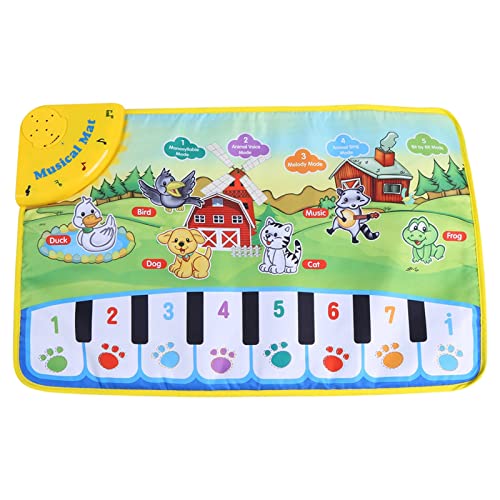 Babymusik -Matte, Säuglingskriechklavier Playmat - Bildungsmusikspielzeug mit 8 Klaviertasten und Tiergeräuschen, Interaktive Weiche Bodentastatur für Kleinkinder 6-12 Monate, Babymusik -Matte, Säuglingskriechklavier Playmat - Bildungsmusikspielzeug mit 8 Klaviertasten und Tiergeräuschen, Interaktive Weiche Bodentastatur für Kleinkinder 6-12 Monate, von NOENNULL