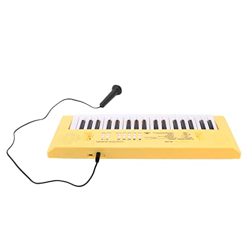 Elektronische Klavier -Tastatur Kinder 37 Tasten Keyboard Piano Bildungsinstrument Spielzeug mit Mikrofon (Gelb) von NOENNULL