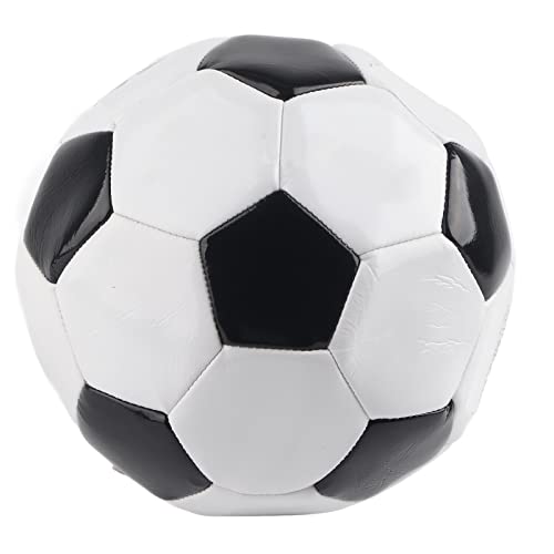 Fußball, Größe 4, Klassischer Schwarz-Weiß-Fußball, Geeignet für Kinder und Erwachsene, Zum Trainieren oder Als Geschenk von NOENNULL