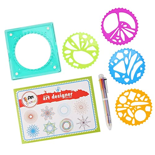 Geometrisches Lineal aus Kunststoff für Kinder, Spiralzeichnungswerkzeug, künstlerisches Spielzeug, pädagogisches Schreibwaren für Kinder von NOENNULL