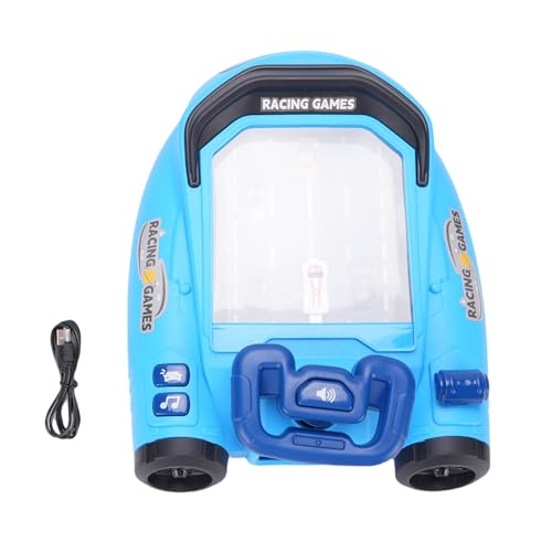 Lenkrad Rennsportwagen Spielzeug Eltern und kinders Interaktive Elektrische Fahrsimulation Lenkrad Spielzeug Rennspielkonsole für kinders (Blau) von NOENNULL