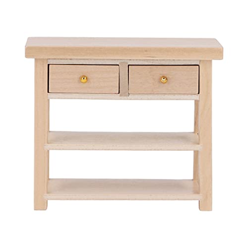 Miniatur Badezimmerschrank Birke Holz Vintage Mini Schrank Modell Dollhouse Möbel Exquisit Einfach Einfache Multifunktionale Mini Möbelpuppenhäuser Dekoration Ornamente Zubehör (B) von NOENNULL