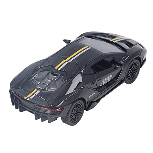 NOENNULL 1:32 Alloy Model Car Durability Vivid Pull Back Metal Sports Car Model with Light and Sound for Above 3 Years Old Boys (Bright Black) von NOENNULL