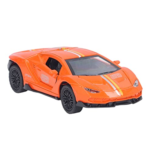 NOENNULL 1:32 Alloy Model Car Durability Vivid Pull Back Metal Sports Car Model with Light and Sound for Above 3 Years Old Boys (Orange, Opening Size:7-15cm/2.8-5.9in) von NOENNULL