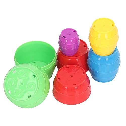 NOENNULL 10pcs Kinder Nisting Stapeling Cups Bildungshirntraining Spielzeug für Kleinkinder, Interaktive Lernbecher mit Zahlen Farben Bad Sand Strandspiel von NOENNULL
