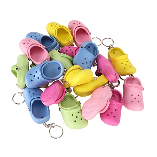 NOENNULL 20 Stück Schuh-Schlüsselanhänger, 5 Farben, Mini-Silikon-Hausschuhe, Schlüsselanhänger, kleine Schuhe, Schlüsselanhänger für Kinder, Geschenktütenfüller und kleine Preise, 3,6 x 7,6 cm NOENNULL 20 Stück Schuh-Schlüsselanhänger, 5 Farben, Mini-Silikon-Hausschuhe, Schlüsselanhänger, kleine Schuhe, Schlüsselanhänger für Kinder, Geschenktütenfüller und kleine Preise, 3,6 x 7,6 cm von NOENNULL