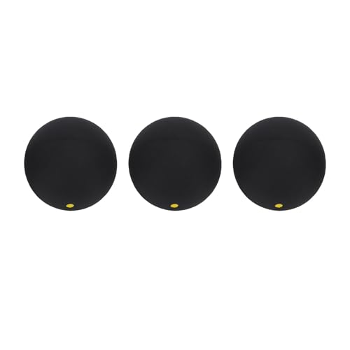 NOENNULL 3pcs Squash Bälle Anfänger Elastizier Squash Ball Gummi -Kürbiskugel Professioneller Kürbiskugel Zum Trainingstrainingwettbewerb (Gelber Punkt) von NOENNULL