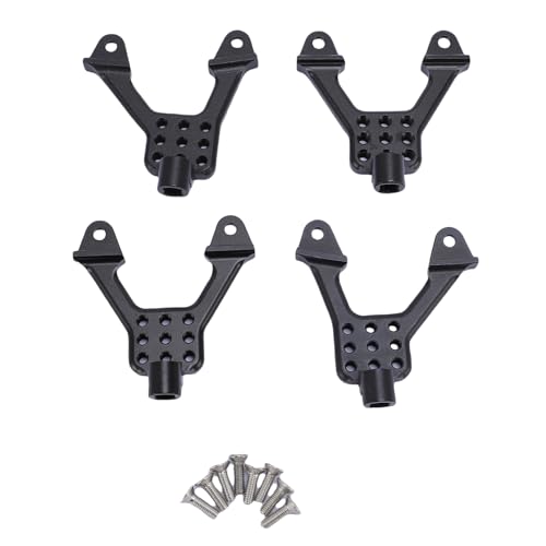 NOENNULL 4pcs RC Schockdämpfer -Halterung Aluminiumlegierung Schwarzer RC -Metall -Stoßhalter 9 Loch Verstellbarer RC -Stoßdämpfer für RC Crawler Car NOENNULL 4pcs RC Schockdämpfer -Halterung Aluminiumlegierung Schwarzer RC -Metall -Stoßhalter 9 Loch Verstellbarer RC -Stoßdämpfer für RC Crawler Car von NOENNULL