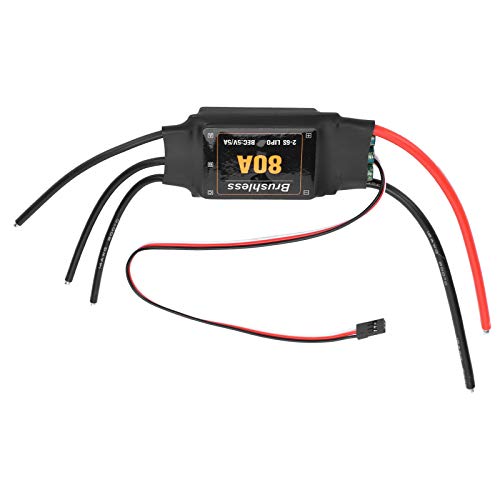 NOENNULL 80A Bürstenloser ESC, RC -Hubschrauber ESC Electronic Speed ​​Controller -Zubehör für RC -Flugzeugflugzeuge Hubschrauber mit Mehreren Schutzfunktionen ((80a)) von NOENNULL